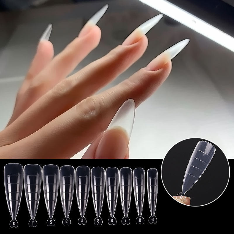 Nail Art Sheets Ultra-thin Non-marking Water Drop Pointed Ballet Coffin Trapezoid Sheets 100 Pieces Box Sheets with Scale My Store