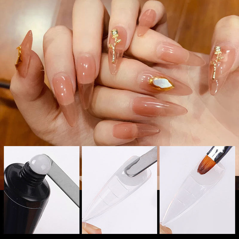 Nail Art Sheets Ultra-thin Non-marking Water Drop Pointed Ballet Coffin Trapezoid Sheets 100 Pieces Box Sheets with Scale My Store