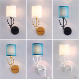 Modern Bedroom Bedside Aisle Wall Lamp Wrought Iron Antlers Living Room Hotel Lamps My Store