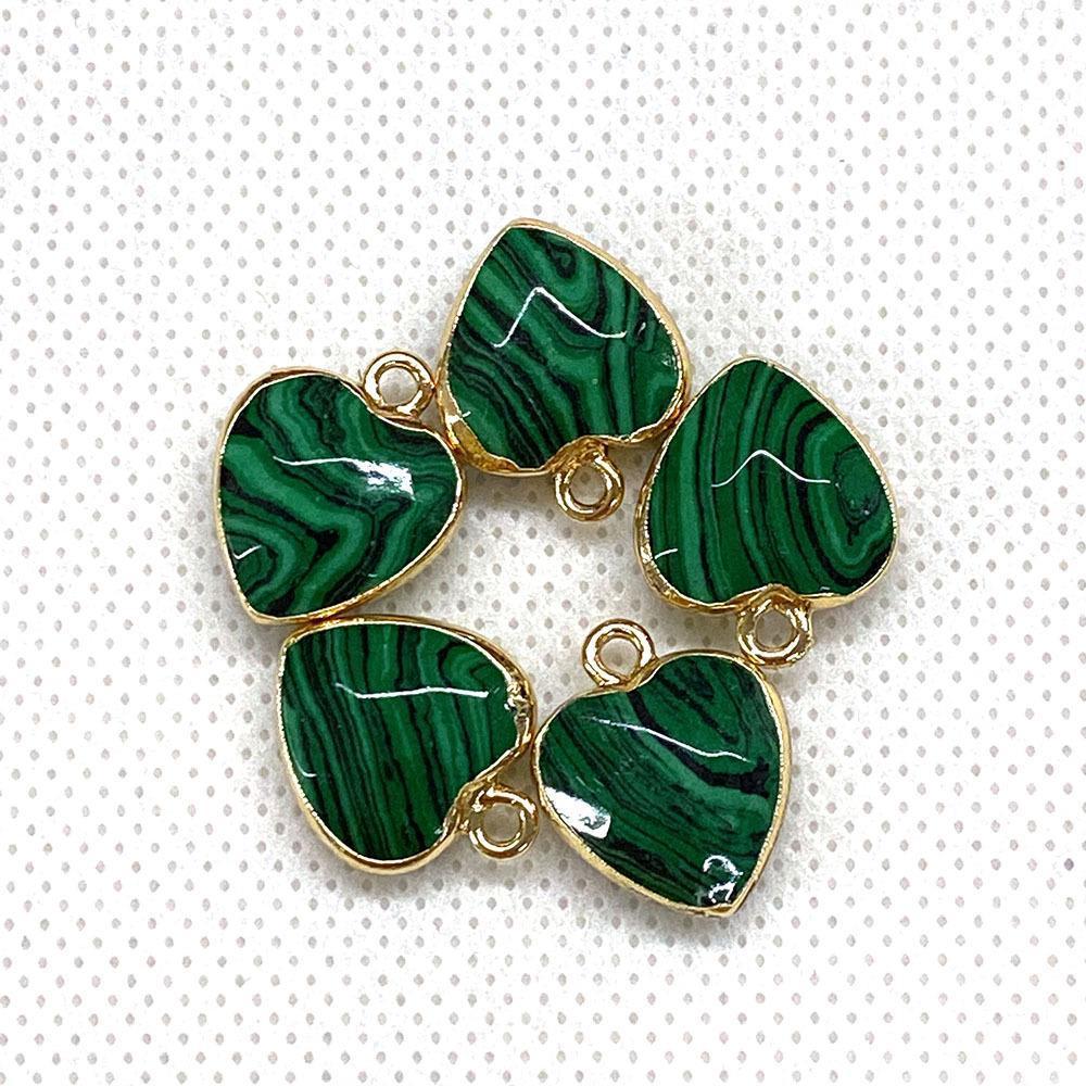 Natural Stone Faceted Malachite 15 X18mm Heart-shaped Tigereye Pendant My Store