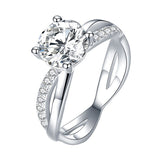 Round Zircon Ring Ornament Fashion My Store