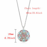 Mandala Flower Time Gemstone Necklace My Store