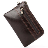 Vintage cowhide zipper card holder My Store