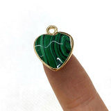 Natural Stone Faceted Malachite 15 X18mm Heart-shaped Tigereye Pendant My Store