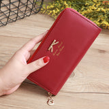Women's Solid Color Bow Two-layer Wallet My Store