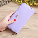 Women's Solid Color Bow Two-layer Wallet My Store