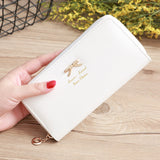 Women's Solid Color Bow Two-layer Wallet My Store