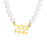 Affordable Luxury Stainless Steel Digital Pendant Necklace Simple My Store