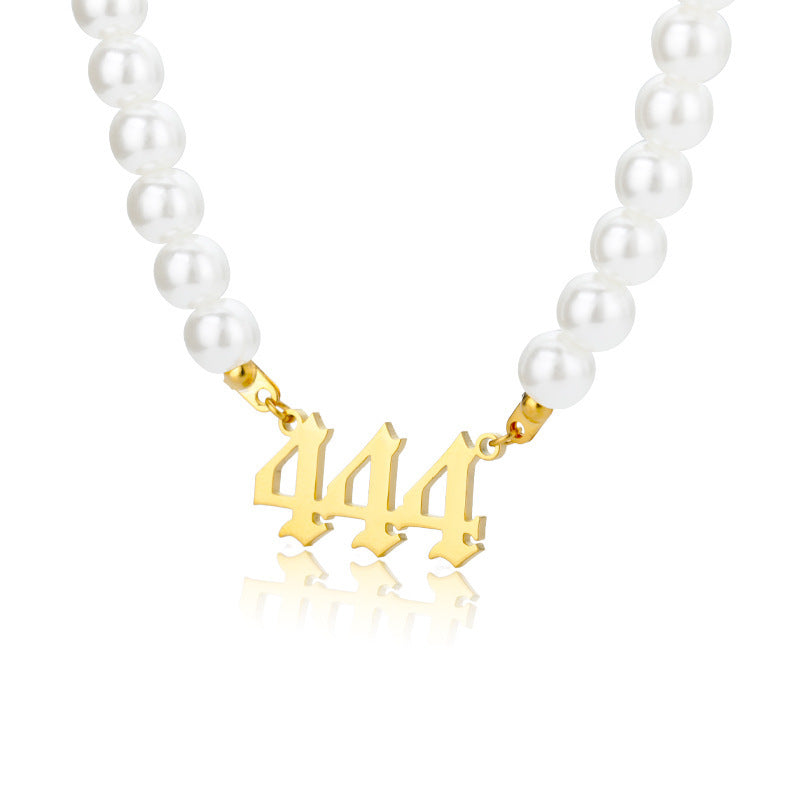 Affordable Luxury Stainless Steel Digital Pendant Necklace Simple My Store