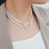 Affordable Luxury Stainless Steel Digital Pendant Necklace Simple My Store