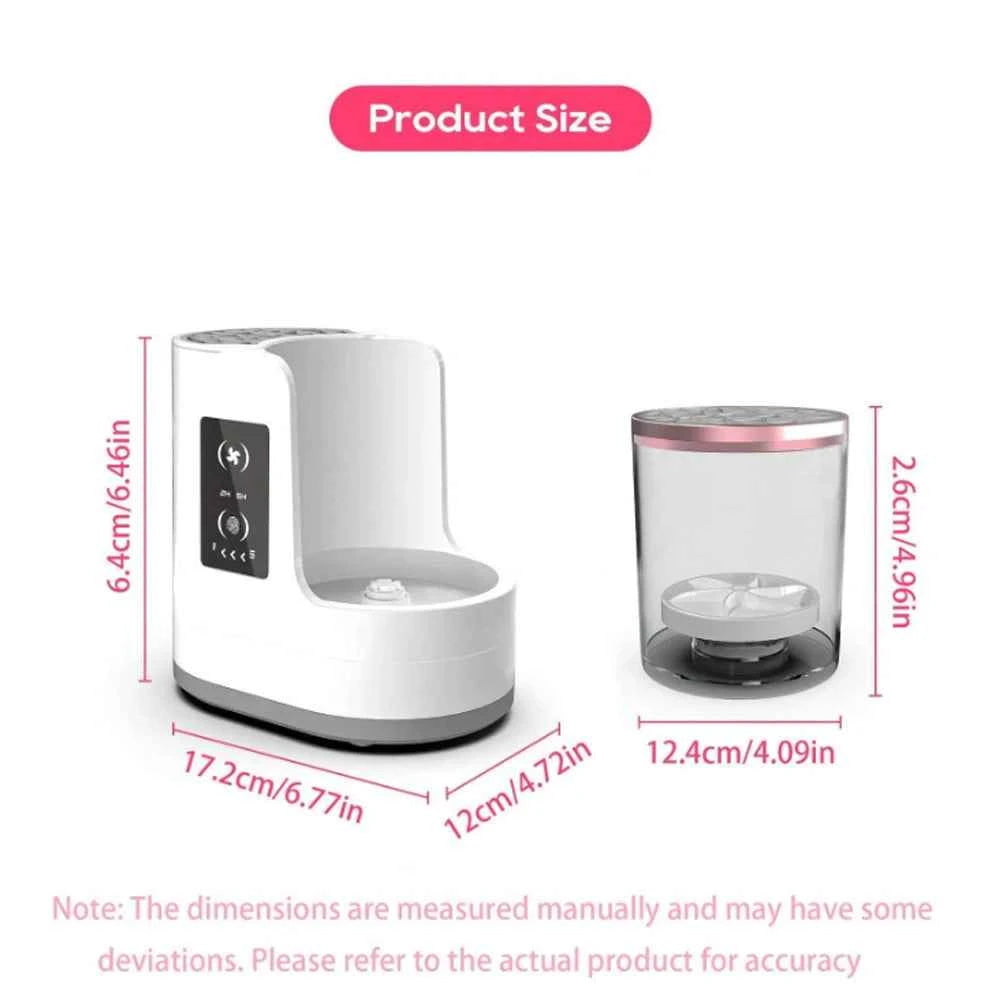 Valentine's Day gift, a ladies' exclusive electric makeup brush cleaner, a cleaning tool for makeup brushes and foundation.