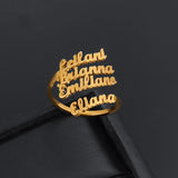 DIY English Letter Titanium Steel Ring My Store