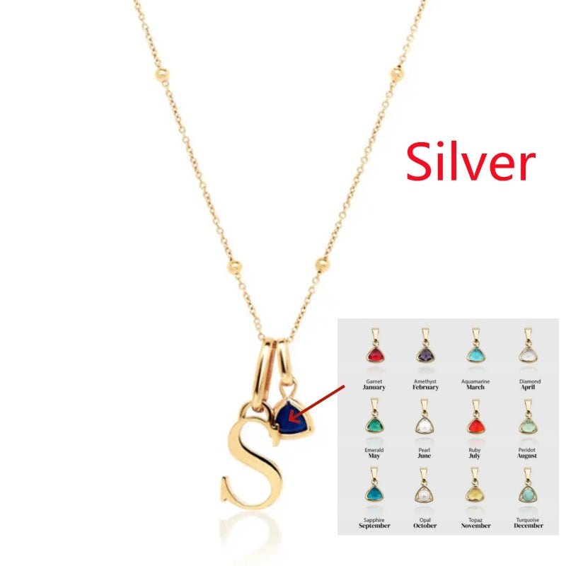 Stainless Steel Letter Pendant Customized Necklace My Store