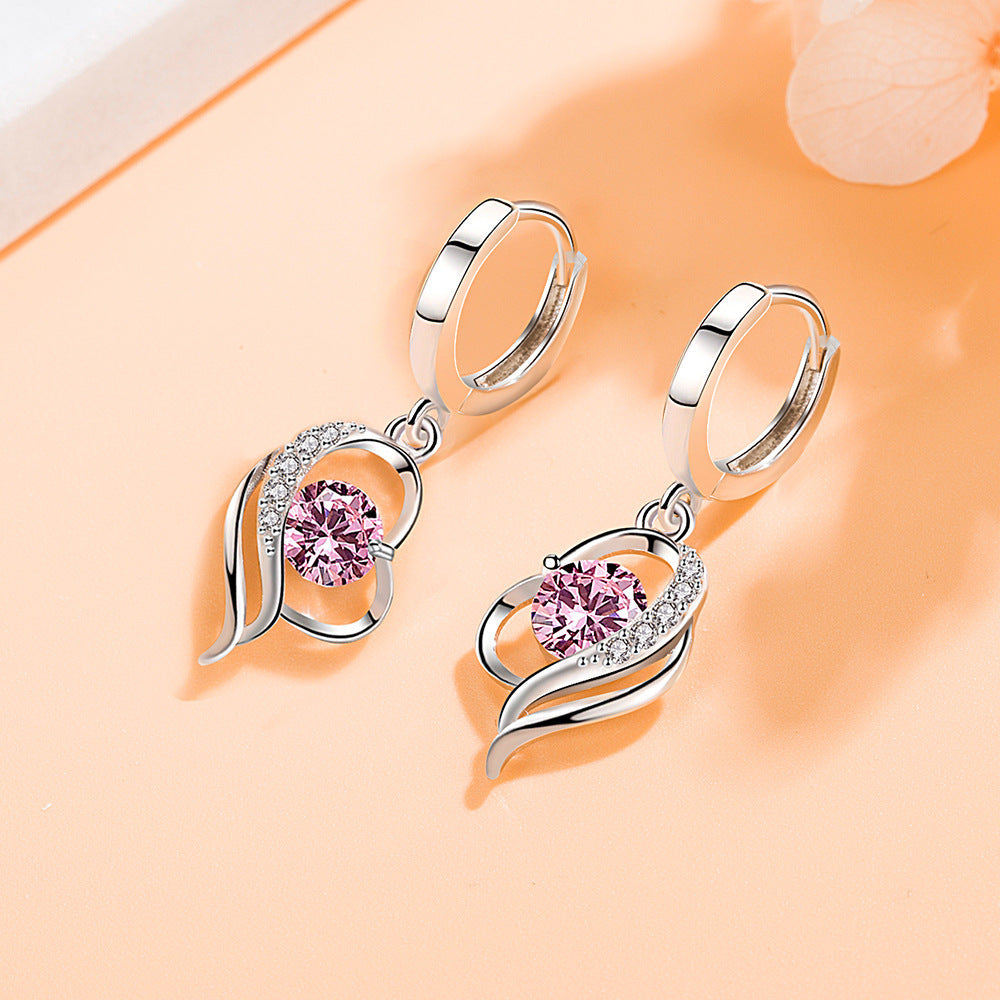 Fashion Soft Ear Rings Mid-length Heart-shaped My Store