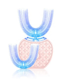 360 Degrees Intelligent Automatic Electric Toothbrush Waterproof U Type Tooth Brush Whitening Blue Light USB Charging My Store