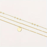 Retro Fashion Round Plate Pendant Three-layer Necklace My Store