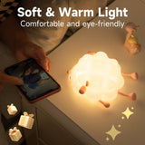 Cute Silicone Night Lights Sheep Cartoon Bedroom Lamp For Children's Room Decor Rechargeable Timing Dimming Sleep Night Light My Store