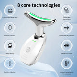 Neck Face Beauty Device Colorful LED Photon Therapy Skin Tighten Reduce Double Chin Anti Wrinkle Remove Lifting Massager My Store