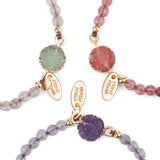 New Cross-Border Jewelry 4Mm Faceted Stone Bracelet Hand-Woven Stone Bracelet My Store