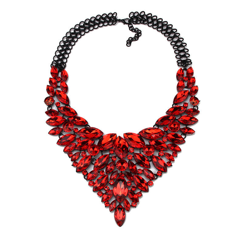 Alloy Rhinestone Necklace Luxury Full Diamond Sweater Chain My Store