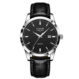 New Men's Quartz Watch Single Calendar Three Needle Leather Belt Waterproof My Store