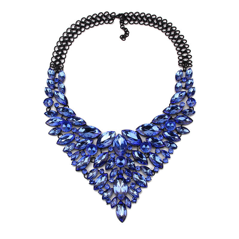 Alloy Rhinestone Necklace Luxury Full Diamond Sweater Chain My Store
