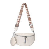 Leather Fashion Crossbody Bag Elegant Solid Colour Genuine Leather Fanny Packs For Women Stylish Belt Bag Female Waist Pack Ladies Crossbody Chest Bag My Store