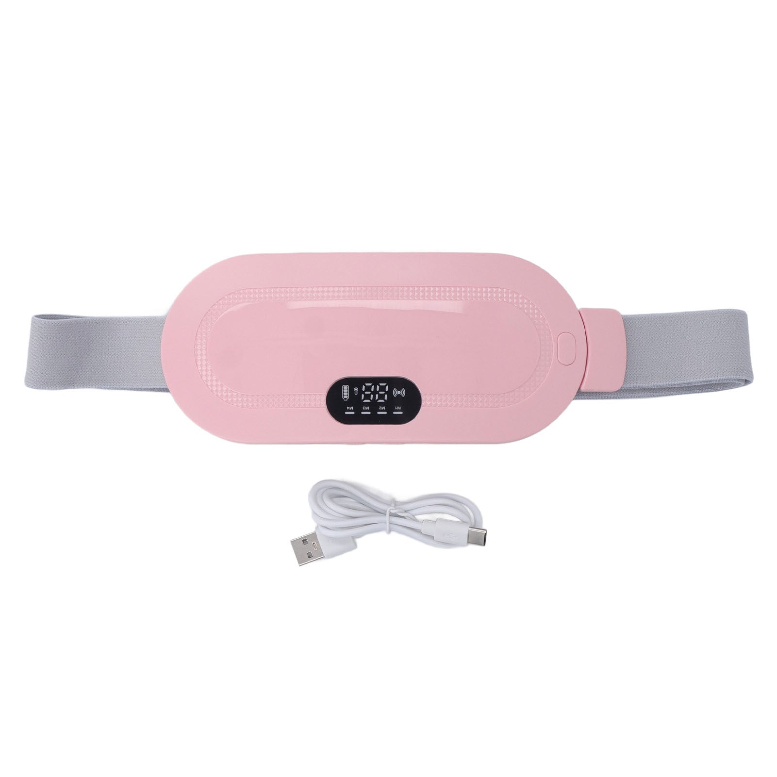 Menstrual Heating Pad USB Charging Electric Cordless Adjusted Portable Belt Heat Pad for Cramp Pink My Store