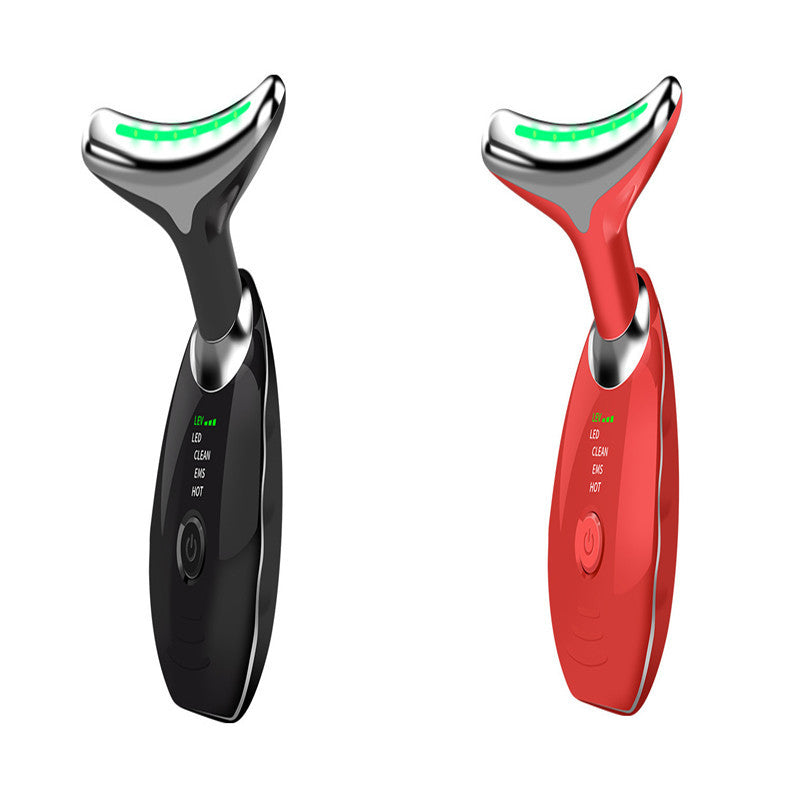 Neck Face Beauty Device Colorful LED Photon Therapy Skin Tighten Reduce Double Chin Anti Wrinkle Remove Lifting Massager My Store