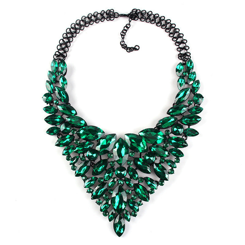 Alloy Rhinestone Necklace Luxury Full Diamond Sweater Chain My Store
