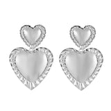 Exaggerating Heart-shapaed Metal Alloy Earrings Niche Texture My Store