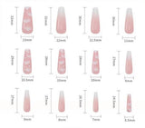 Women's Detachable Long Ballerina Nail Stickers My Store