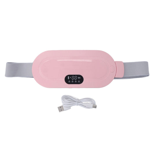 Menstrual Heating Pad USB Charging Electric Cordless Adjusted Portable Belt Heat Pad for Cramp Pink My Store