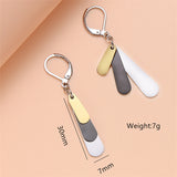 Stainless Steel Three-color Drop Earrings Women's Fashion My Store