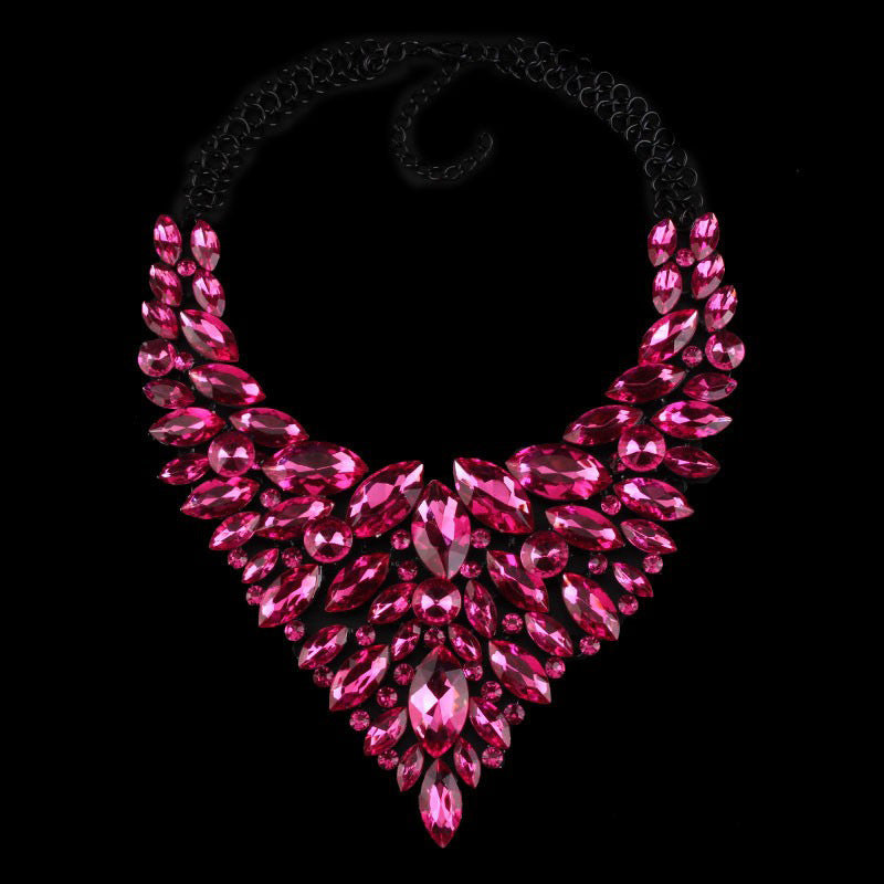 Alloy Rhinestone Necklace Luxury Full Diamond Sweater Chain My Store