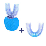 360 Degrees Intelligent Automatic Electric  Toothbrush Waterproof U Type Tooth Brush Whitening Blue Light USB Charging My Store
