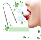Best selling explosion models factory direct explosion models 304 stainless steel tongue scraper to remove bad breath clean tongue moss scraper My Store