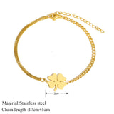 Creative Personality Retro Love Clover Titanium Steel Bracelet My Store