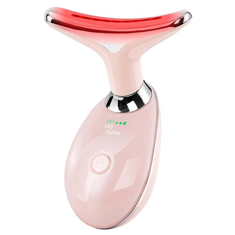Neck Face Beauty Device Colorful LED Photon Therapy Skin Tighten Reduce Double Chin Anti Wrinkle Remove Lifting Massager My Store
