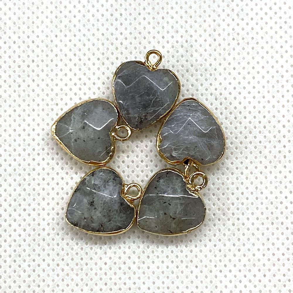 Natural Stone Faceted Malachite 15 X18mm Heart-shaped Tigereye Pendant My Store