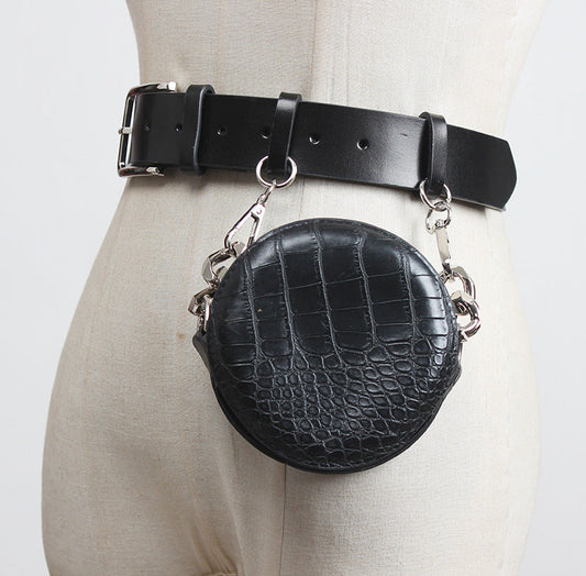 Original Mini Round  High Street Punk Style Irregular Chain Belt Bag My Store