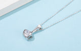 S925 Sterling Silver Inlaid Moissanite Stud Necklace Two Piece Set My Store