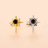 European And American Stainless Steel Heart Series Black Zircon Nose Stud My Store