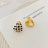 Women's Fashion Personalized Heart-shaped Checkered Earrings My Store