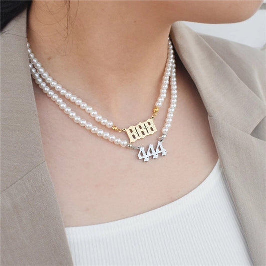 Affordable Luxury Stainless Steel Digital Pendant Necklace Simple My Store