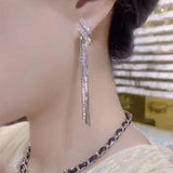 XINGX Water Drop Tassel Earrings Earrings Simple My Store
