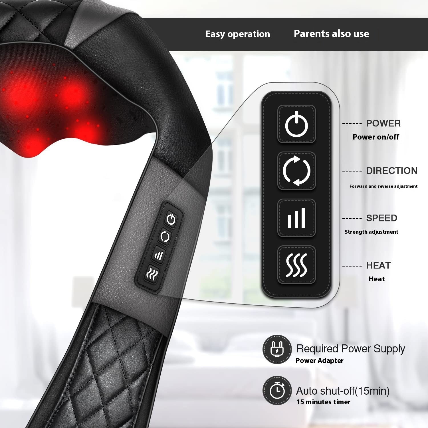 Neck Massager Kneading Hot Compress Multifunctional My Store