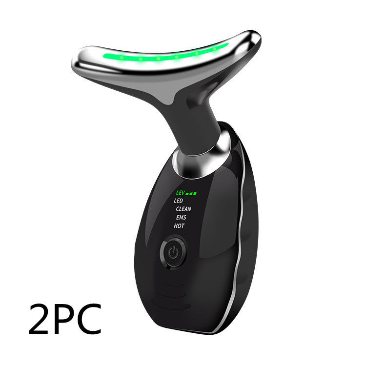 Neck Face Beauty Device Colorful LED Photon Therapy Skin Tighten Reduce Double Chin Anti Wrinkle Remove Lifting Massager My Store