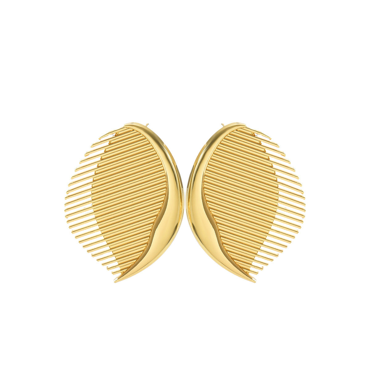Fashion Women's Earrings Niche Fan-shaped Leaves My Store